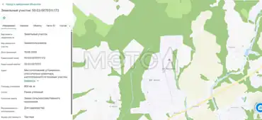 Земельный участок в Московской обл., 800 кв.м.